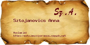 Sztojanovics Anna névjegykártya